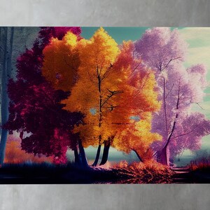 Colorful, Landscape, Autumn, Trees, Fall, Nature, Digital Print, Posters, Prints, Wall Art, Digital Download, Wall Art Print, Home Decor