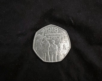 1918 Representation of The People Act 50p Coin (RARE 2018) Circulated