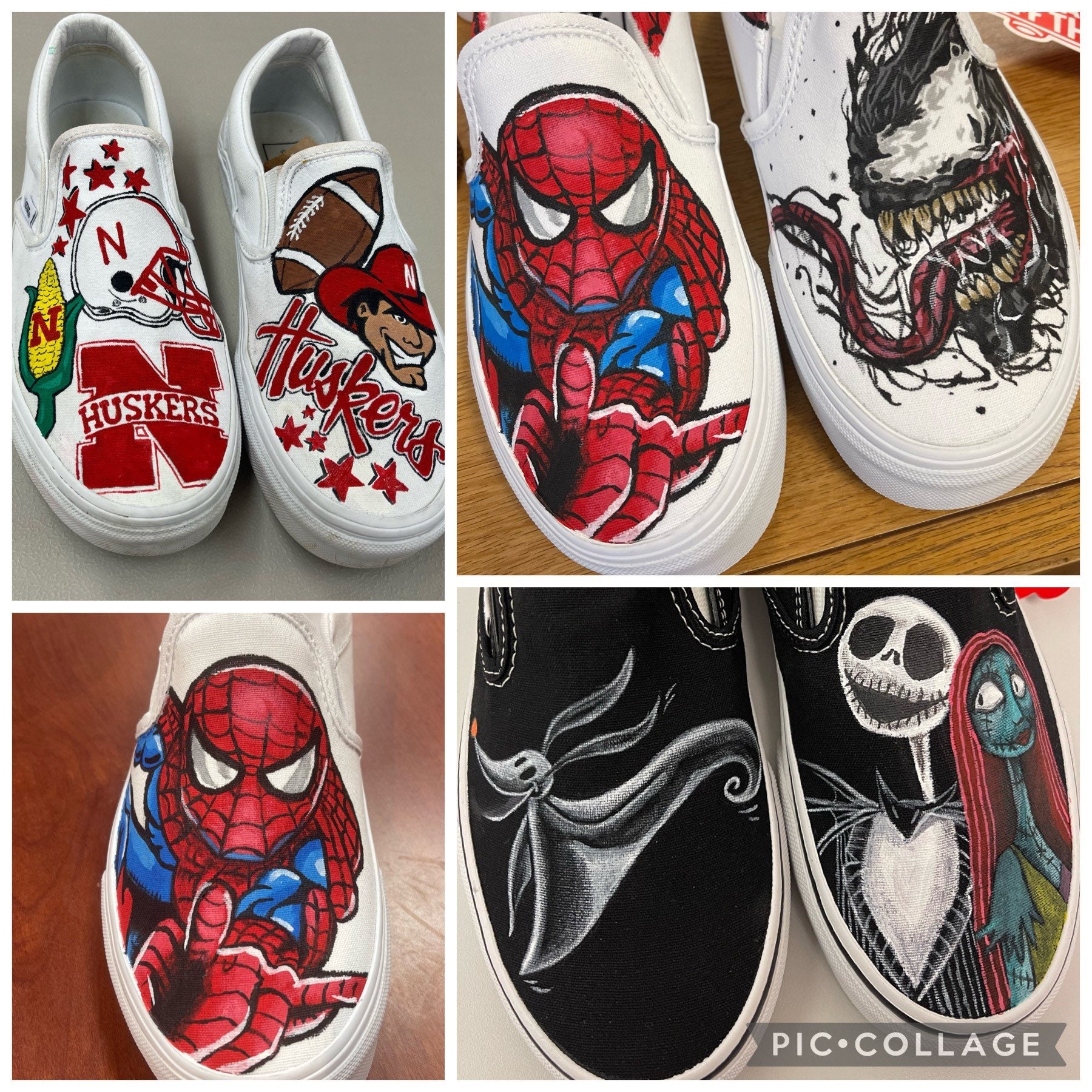 Spiderman Vans - Etsy