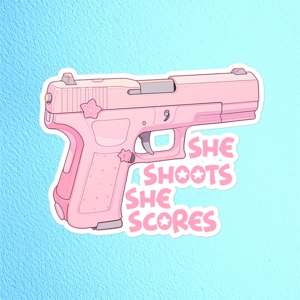 Pink Glock Vinyl Sticker: Girl Power Laptop Decal