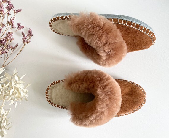 Slippers 100 Natural Sheep Wool Best XMAS Grandma Women Girl Gift