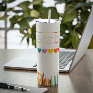 Tumbler Cup for Teacher, Student Gift To Teacher, Steel Tumbler, Tumbler With Straw, Teacher Appreciation Gift, Stainless Tumbler With Straw