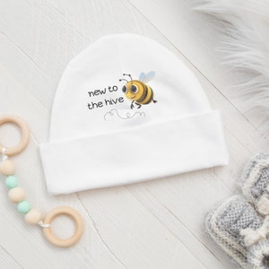 Süße Babymütze, Mütze für neues Baby, Mütze mit süßer Biene, Mütze Geschenk für Baby, süße Babymütze, Mütze für Baby, Mütze Geschenk für Säuglinge
