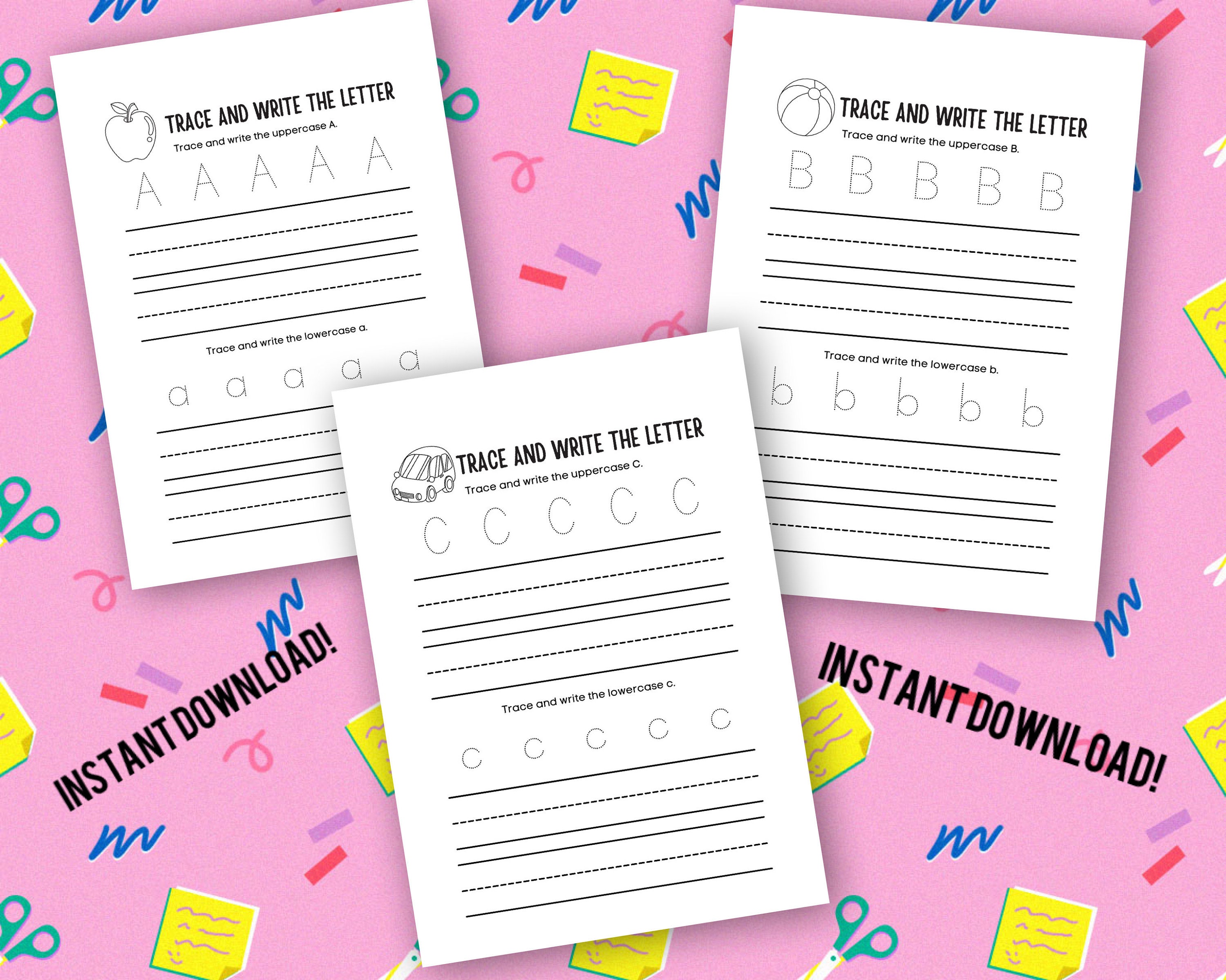 Preschool Kids Trace Alphabet Coloring Page Pdf Full Alphabet Trace ...