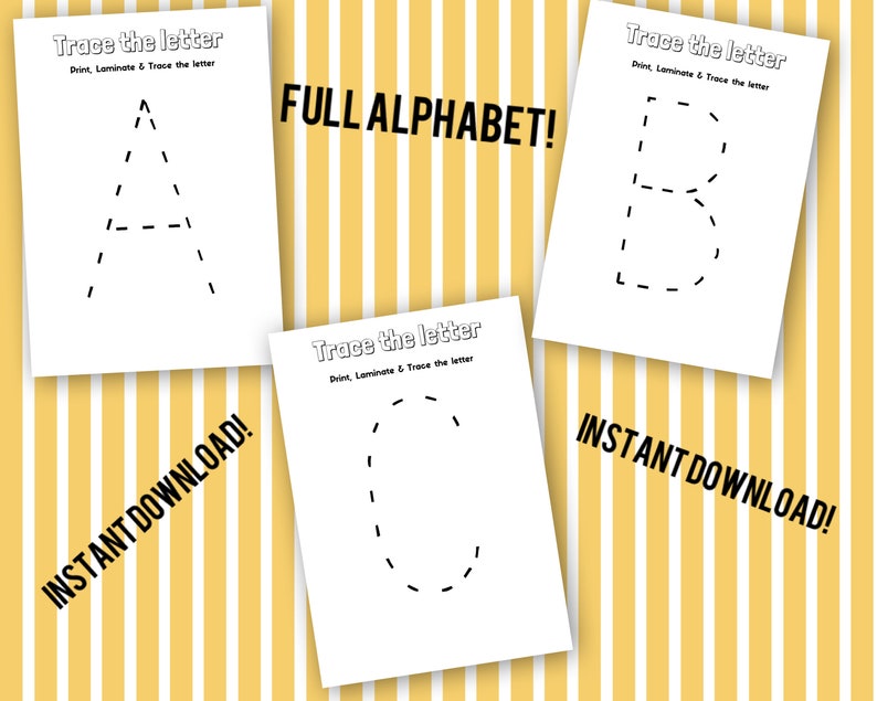 Printable Preschool Kids Trace Alphabet Full Alphabet Trace Learning A