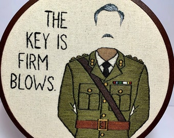 The Captain (BBC Ghosts)  - Handmade Embroidery