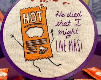 Taco Bell Fanart Handmade Embroidery