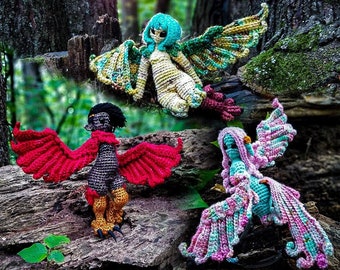 Harpy Chicks! - Amigurumi Crochet Pattern Fantasy Fairy PDF