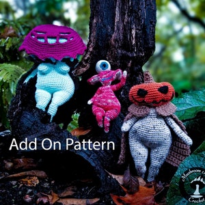 Add On for Thicc Mushroom Lady - Halloween Fun, Amigurumi Crochet Pattern Fantasy Fairy PDF Download