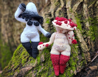 Goths champignons - Amigurumi Crochet Pattern Fantasy Fairy Télécharger le PDF