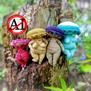 Thicc Mushroom Lady - Amigurumi Crochet Pattern Fantasy Fairy PDF Download