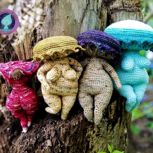 Thicc Mushroom Lady - Amigurumi Crochet Pattern Fantasy Fairy PDF Download