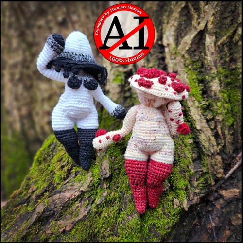 Mushroom Goths - Amigurumi Crochet Pattern Fantasy Fairy PDF Download