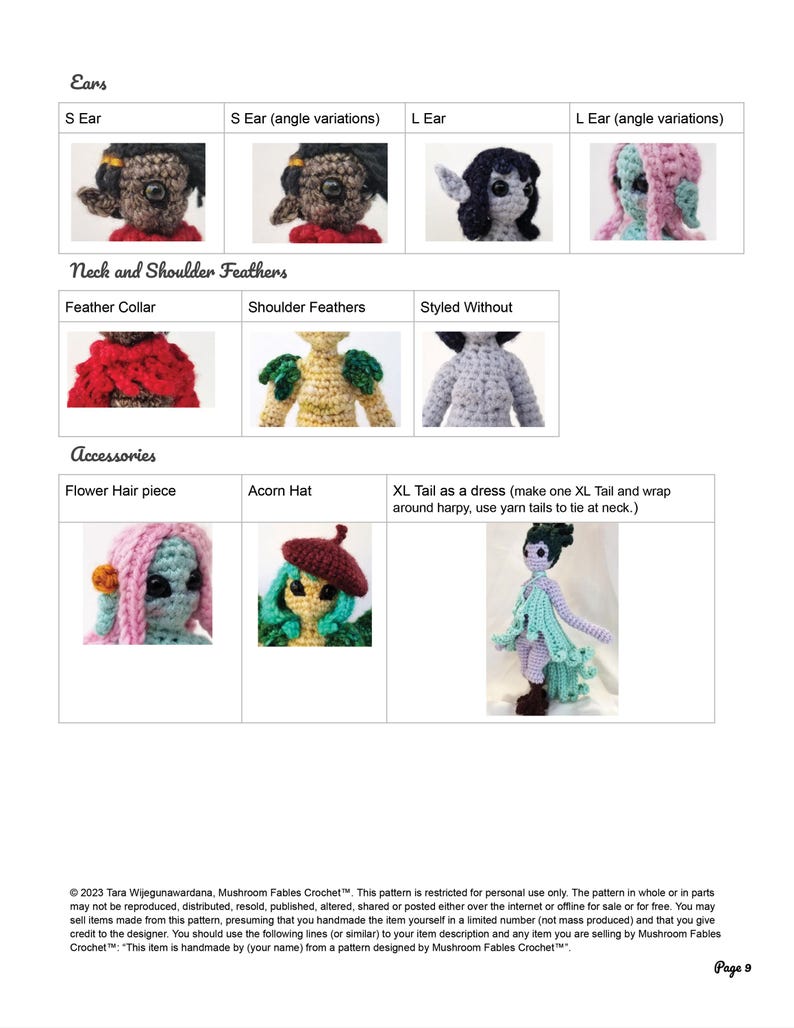 Harpy Chicks! - Fairy Amigurumi Crochet Pattern Greek Mythology PDF image 12
