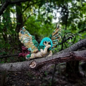 Cute amigurumi doll with whimsical appearance. Adorable with whimsy and fantasy.