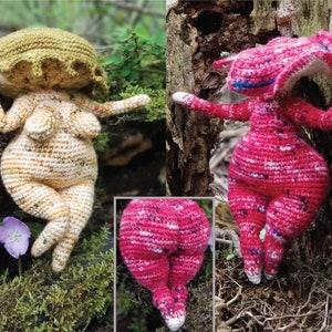 Thicc Mushroom Lady - Amigurumi Crochet Pattern Fantasy Fairy PDF Download