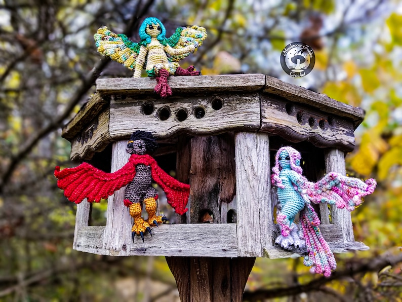 Amigurumi creature of myth and legend. Crochet doll pattern with detailed shaping. Forest vibe.
