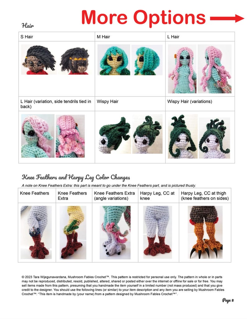 Harpy Chicks! - Fairy Amigurumi Crochet Pattern Greek Mythology PDF image 11