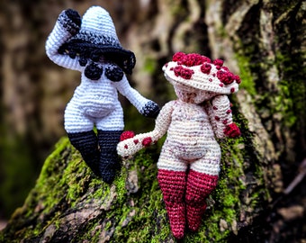 Mushroom Goths - Amigurumi Crochet Pattern Fantasy Fairy PDF Download
