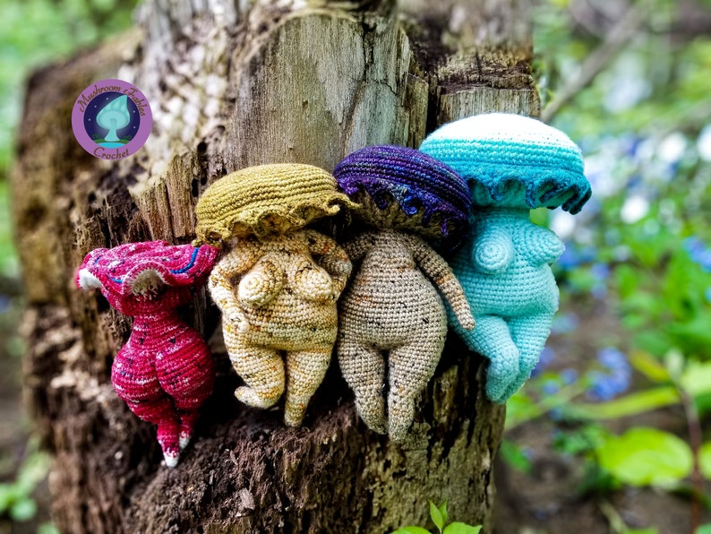 Thicc Mushroom Lady Amigurumi Crochet Pattern Fantasy Fairy PDF Download image 5