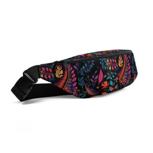 Neon Flowers Pattern Fanny Pack