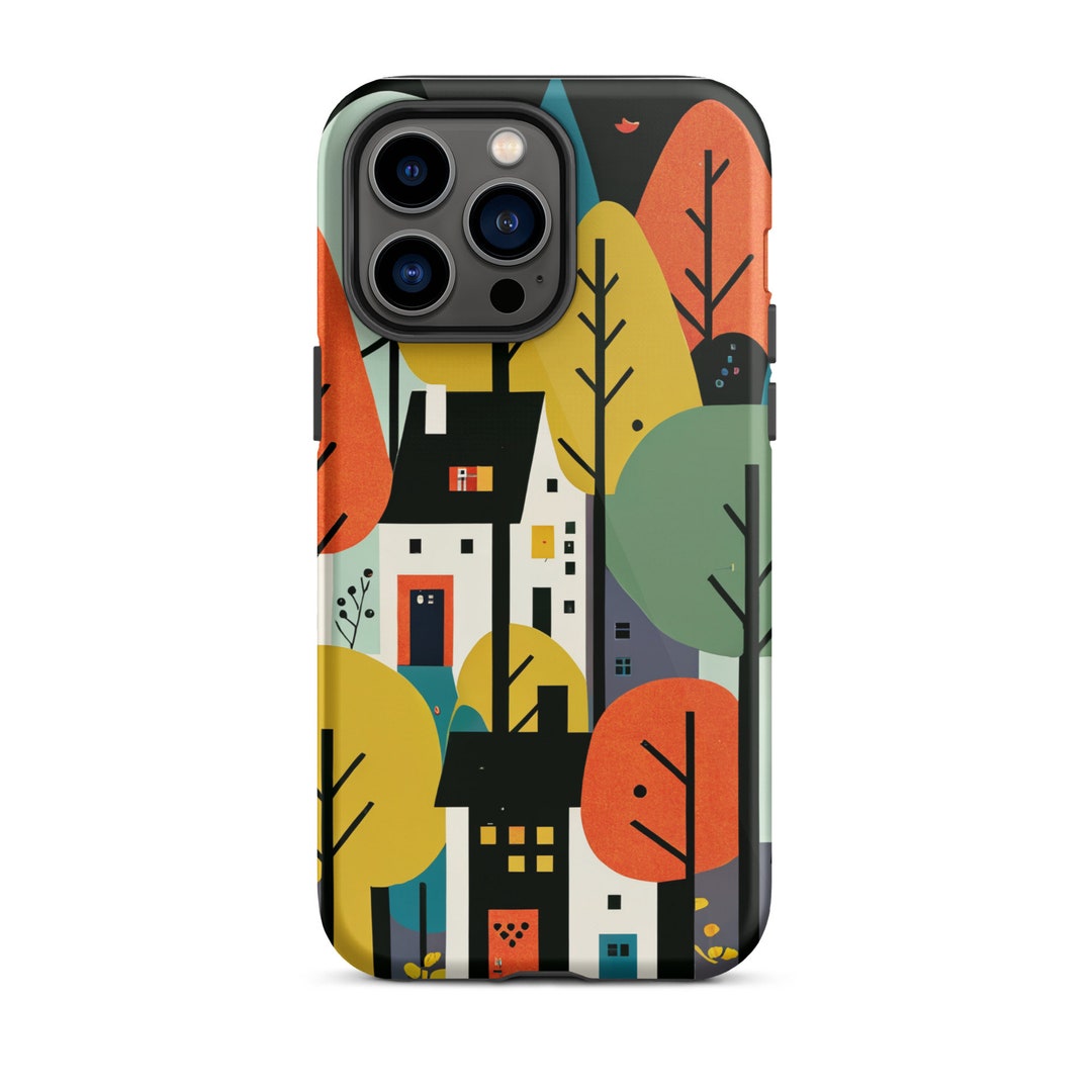 Scandinavian Tiny Houses iPhone Case: Trendy Minimalist Design - Etsy