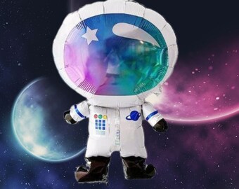 Astronaut Space Man Mylar Balloon, Space Mylar Balloon, Balloon Garland, Galaxy Space Balloon Mylar for Space Birthday Decor