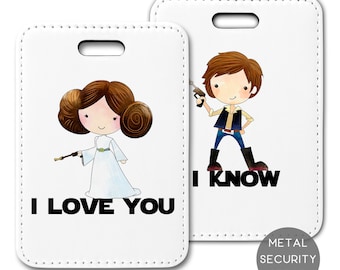 His and Hers Luggage Tags - I Love You I Know - Gift for Newly Wed Couple - Anniversary Gift - Travel Gift - Suitcase Bag Tag - LT26