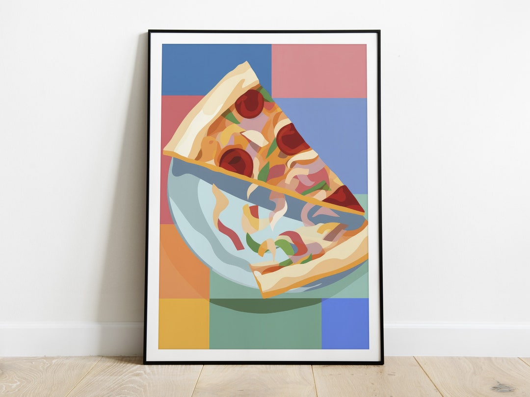 Wall Art, Pizza Poster, Pop Art, Abstract Wall Art, Colorful Wall Art ...