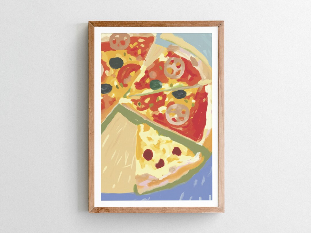 Wall Art, Pizza Poster, Pop Art, Abstract Art, Colorful Wall Art ...