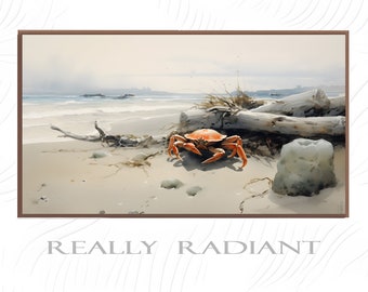 Frame TV Art Crab on the Beach Instant Digital Download Image