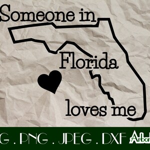 Someone in Florida loves me svg Dxf Png JPEG Florida Baby Strampelanzug Cricut Silhouette Florida Oma Geschenk Babyparty Sunshine State Liebe