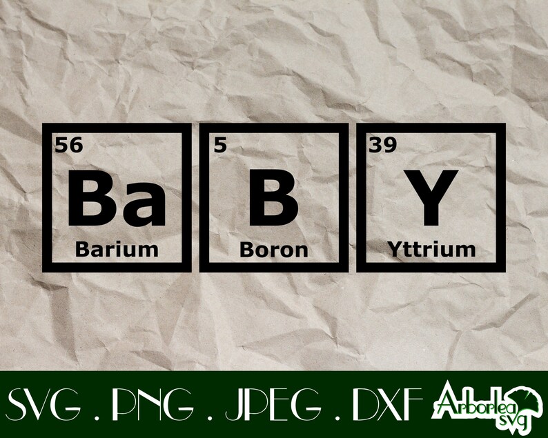 Periodic Table Baby Onesie, Funny Cute Chemistry Onesie Svg, Funny