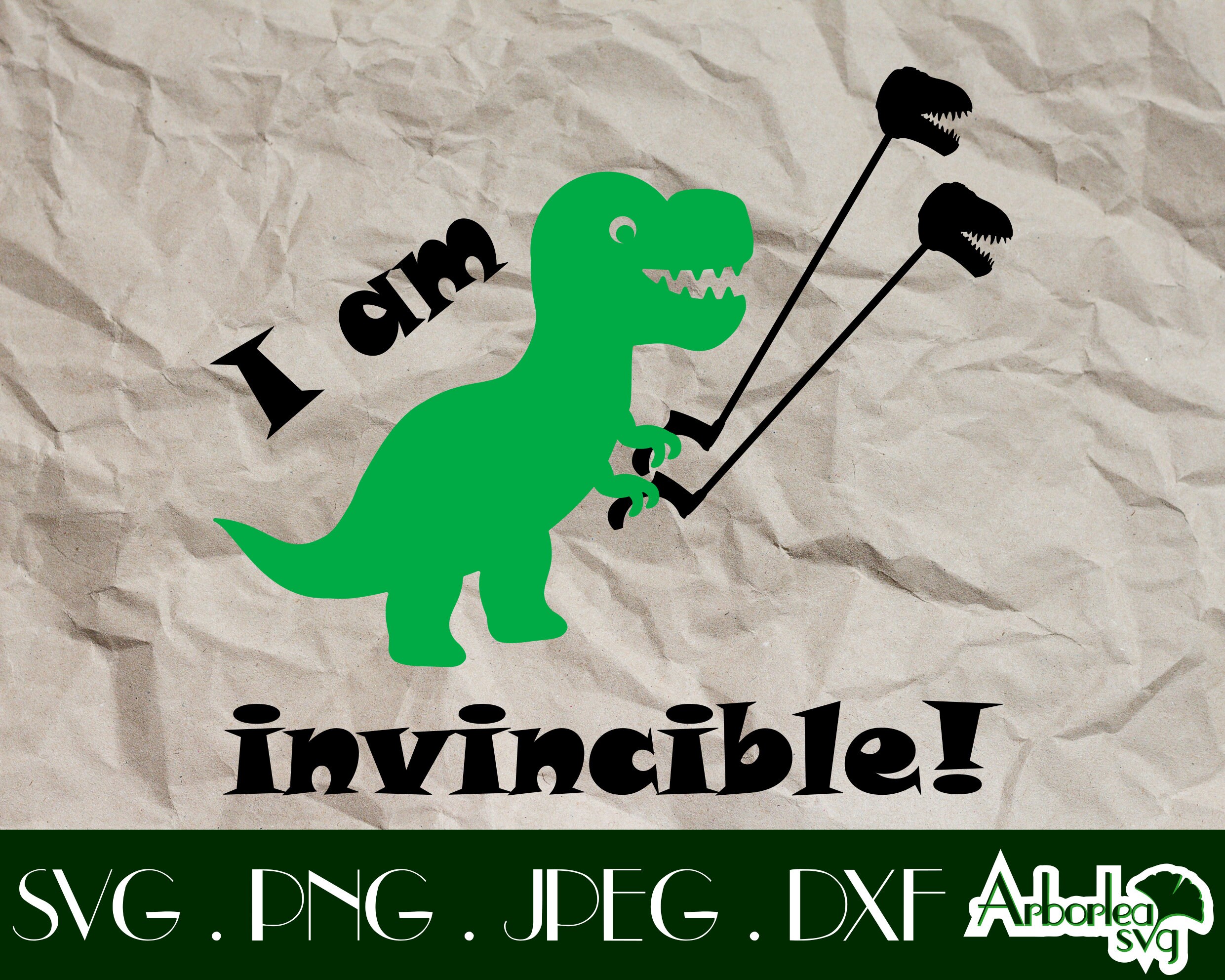 I Am Invincible T-rex SVG, Funny Dinosaur Design (digital Download) - Etsy