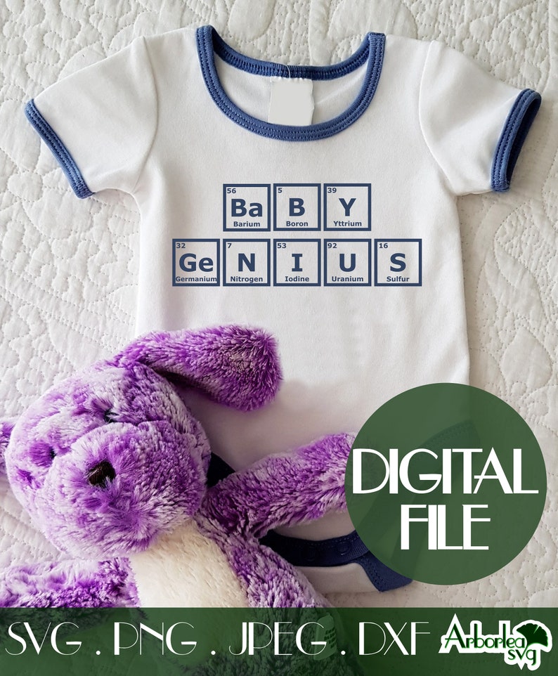 Periodic Table Baby Onesie, Funny Cute Chemistry Onesie Svg, Funny