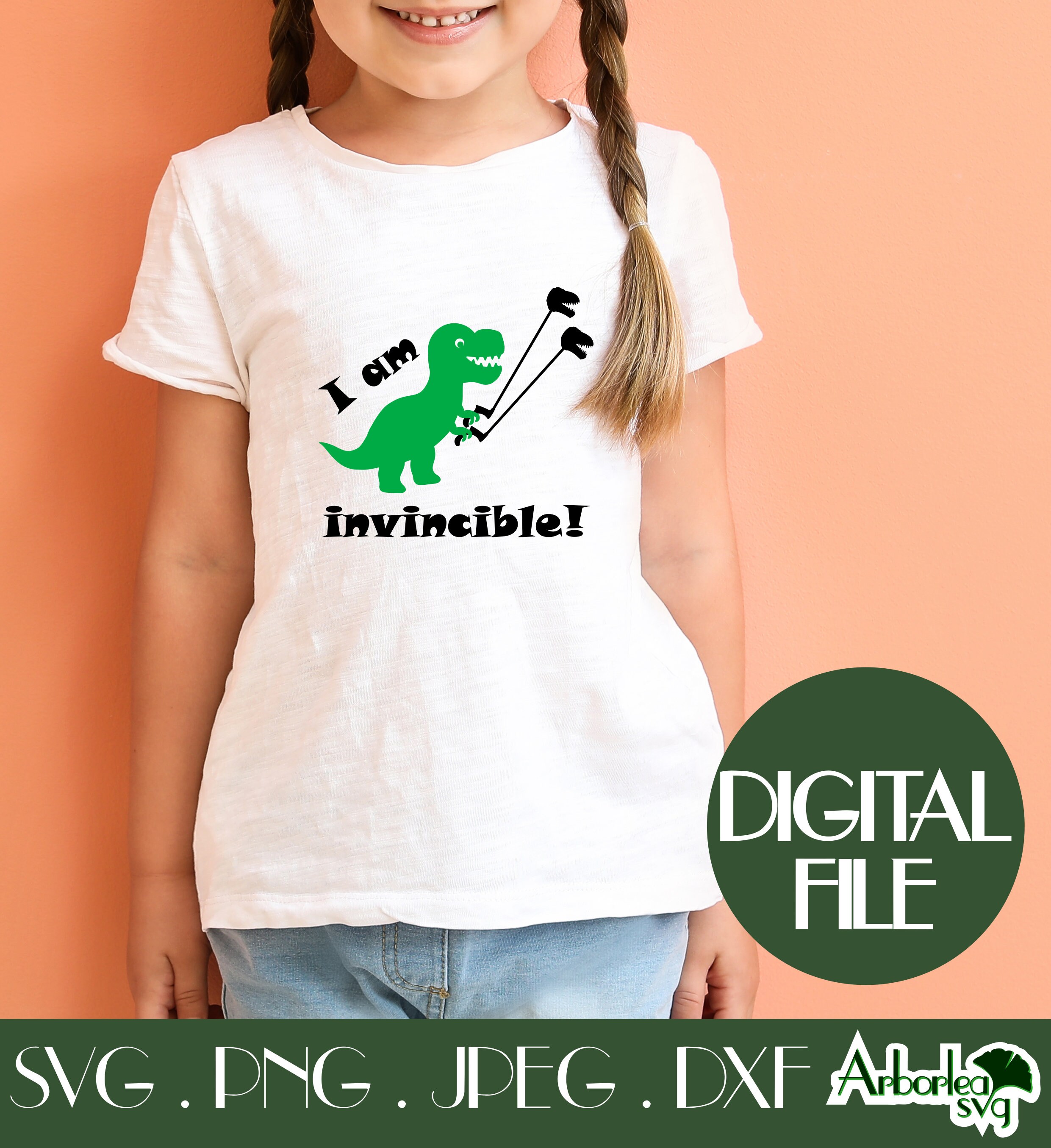 I Am Invincible, Funny T-rex Svg, Dionsaur SVG, Sarcastic Work Gag Svg ...