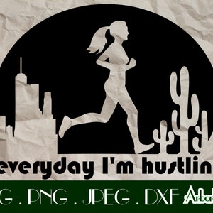 Runner SVG Runner Cut File Cricut Female Runner ClipArt Transparent Inspirational Cameo Silhouette Digital dxf png jpeg Desert Running Sport