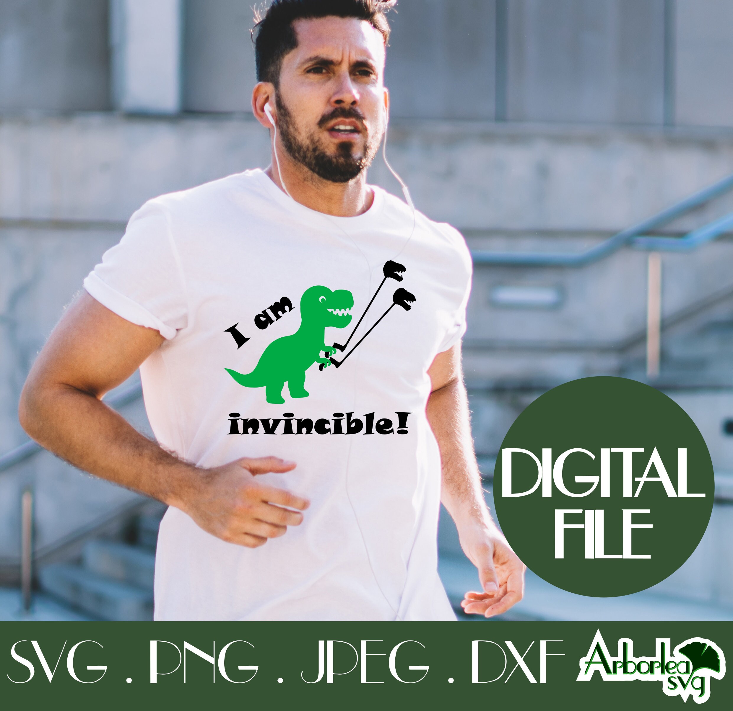 I Am Invincible T-rex SVG, Funny Dinosaur Design (digital Download) - Etsy