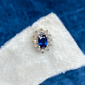 Natural Kyanite Diamond Earrings Stud, Diamond Earring, Stud Earring, Diamond Jewelry