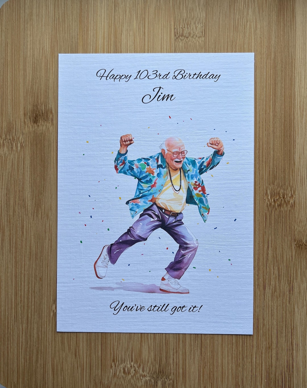 Dancing Man Birthday Card for Him - Etsy UK