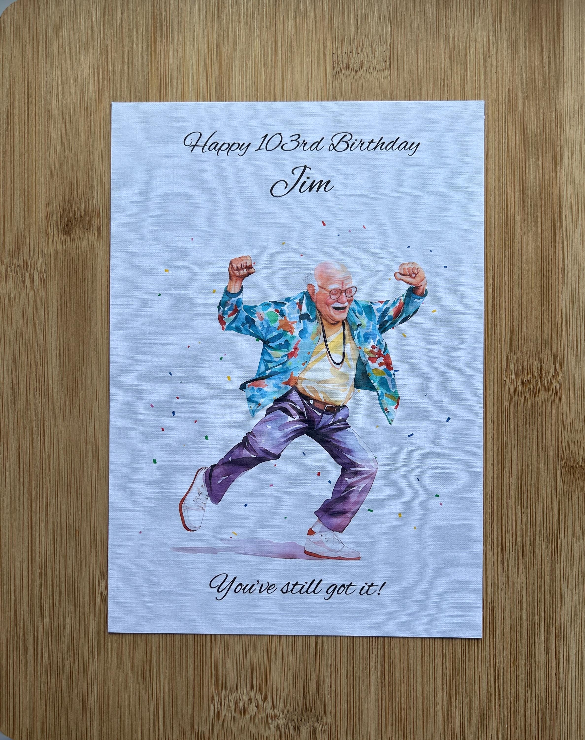 White Cotton Cards Age 80 Handmade Birthday Card Flower, White, WBA80 - View #5