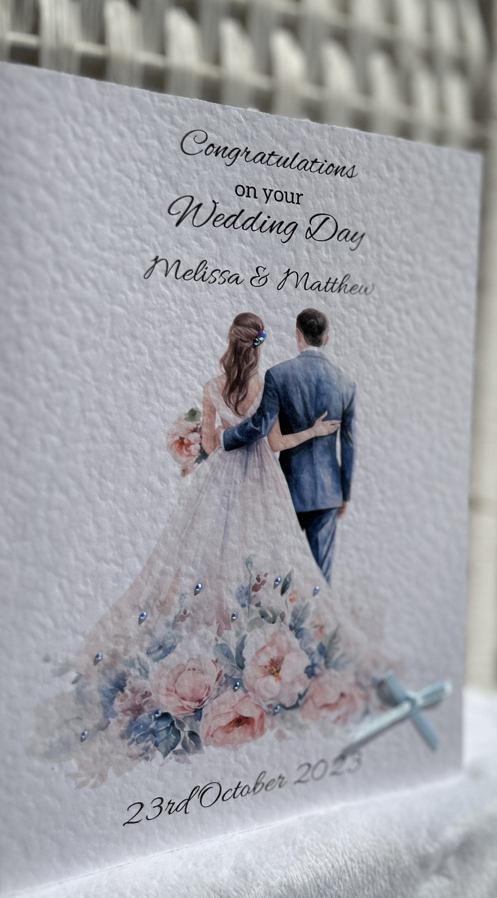 Personalised Wedding Day Card Luxury Handmade Bride and Groom - Etsy UK