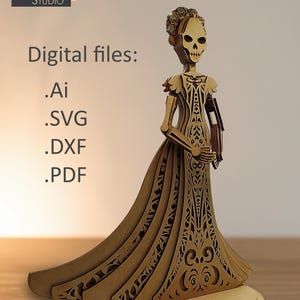 Plany cyfrowe dla MDF Catrina z ruchomymi ramionami – .Ai .Dxf .Svg .Pdf