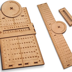 May include: A set of three wooden rulers with markings for measuring in inches and centimeters. The rulers are made of light brown wood and have a natural finish. The rulers are designed for use in crafts, woodworking, and other projects.