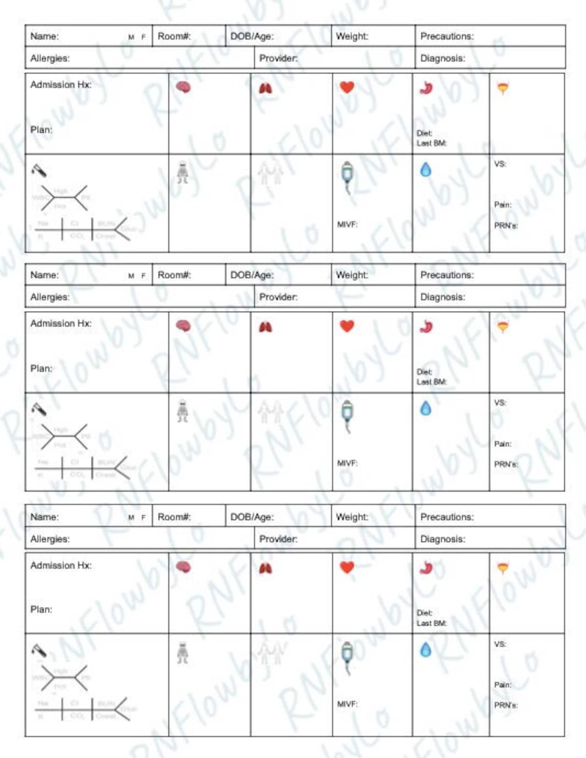 Printable Nursing Report Sheet For 3 Patients Printable Nursing Report Sheet For 3 Patients