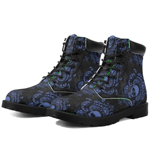 Men Boots Men Skull Boots Gothic Boots Men Festival Boots Rock