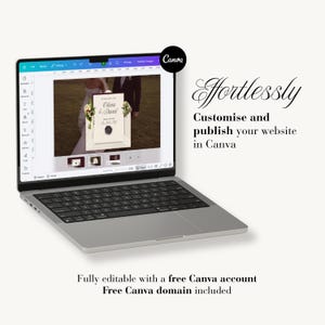Old Money Wedding Website Template with RSVP, Editable Canva Website, Mobile Friendly Design image 13