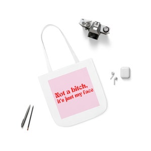Not A Bitch AOP Polyester Canvas Tote Bag