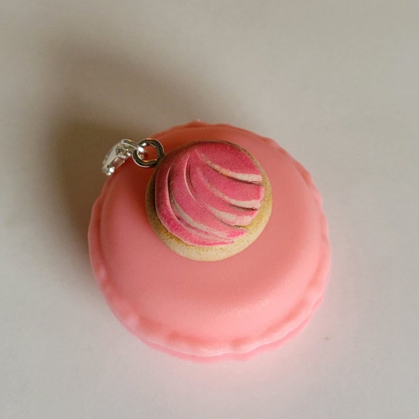 Concha (Pan dulce) Charm, handmade polymer clay jewelry