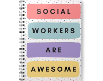Social Worker Appreciation Gift, A5 Lined Notebook